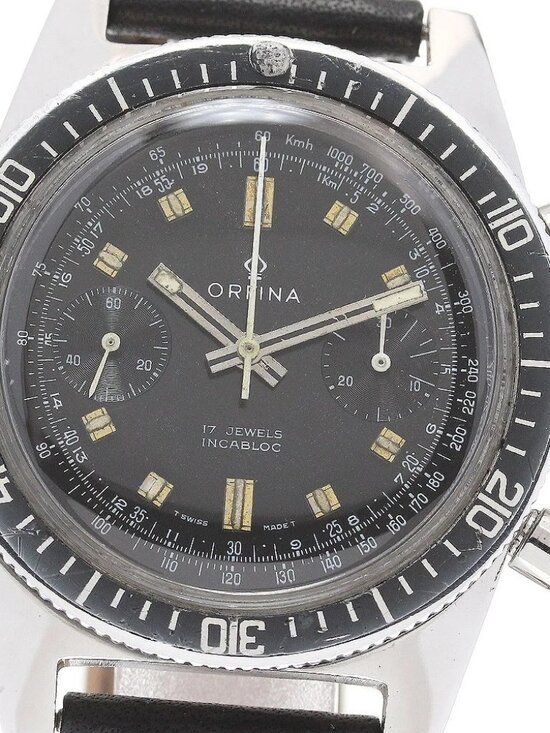 ORFINA 9141 Chronograph Vintage cal.7733 black Dial Hand Winding Men\'s_837878 main image 7